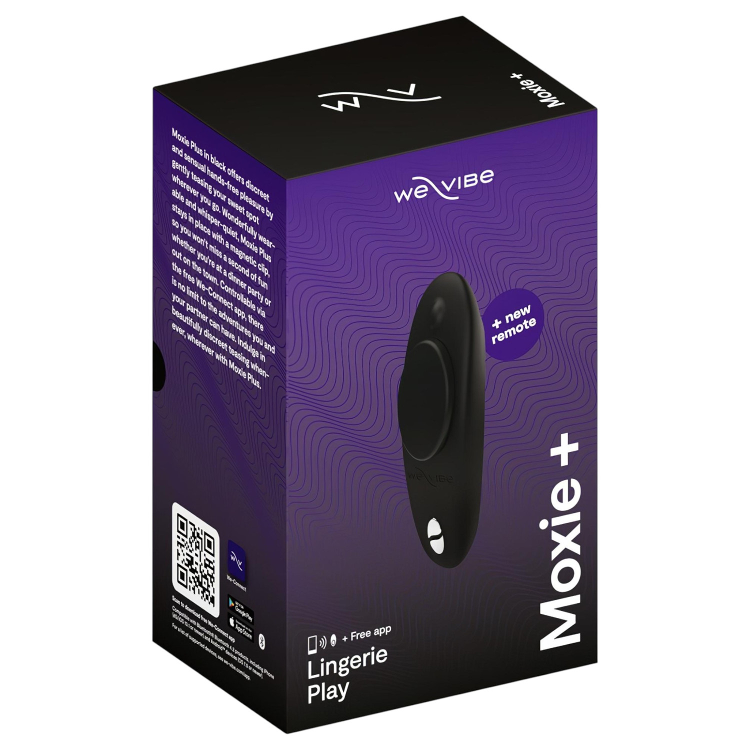We-Vibe Moxie+ - nosivi klitoralni vibrator s aplikacijom i daljinskim upravljačem (crni)