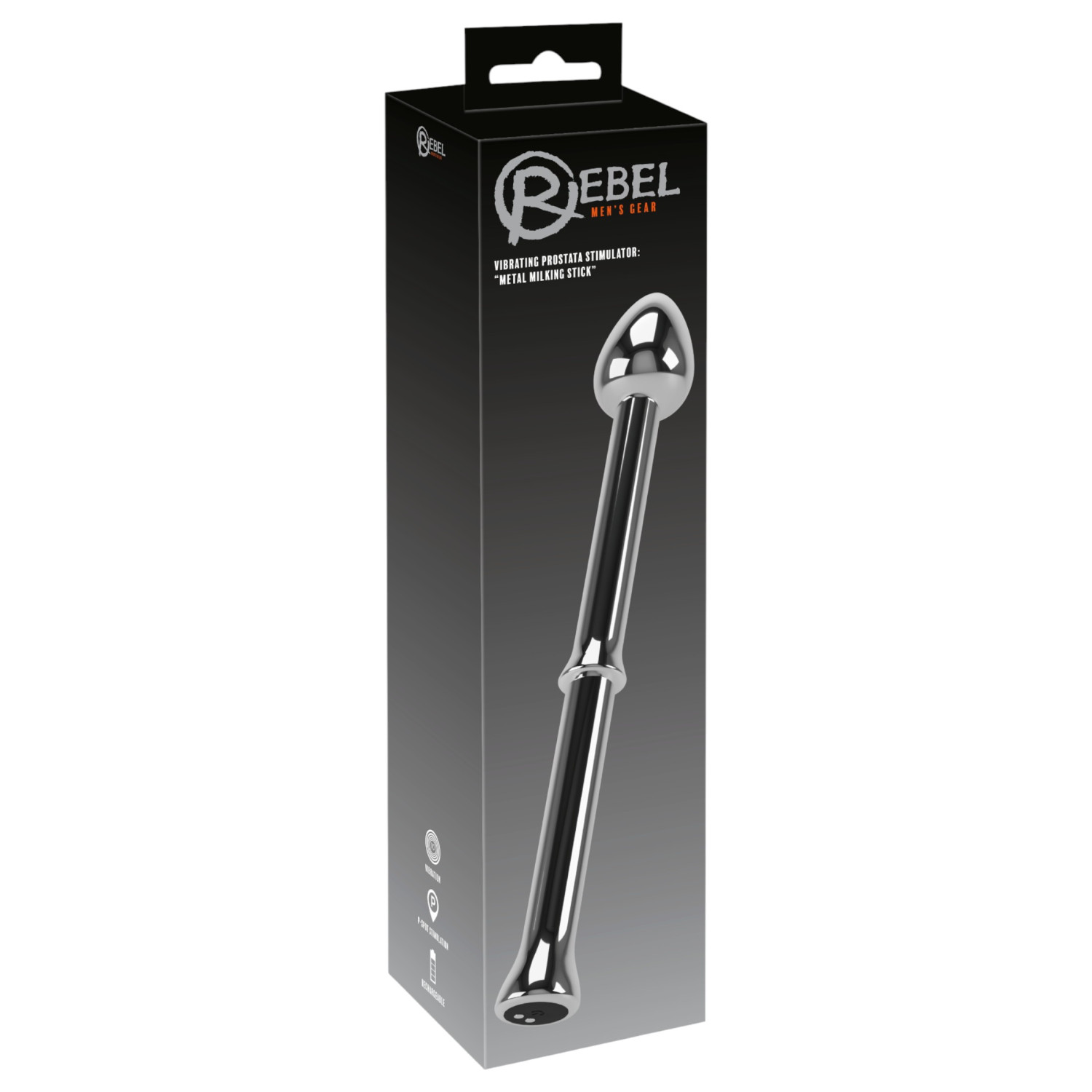 Rebel - metalni vibrator za prostatu (srebrni)
