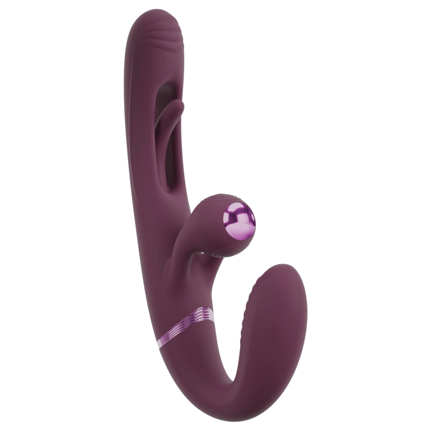 Javida - bešavni pripadajući dvojni vibrator (ljubičasti)