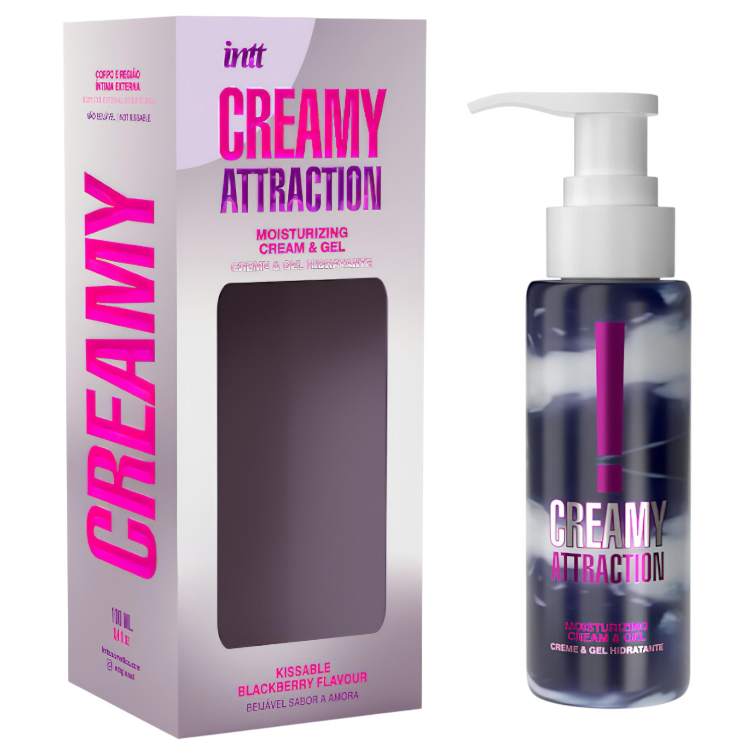 intt Creamy Attraction - poljubiva kremasta gel-krema - kupina (100 ml)