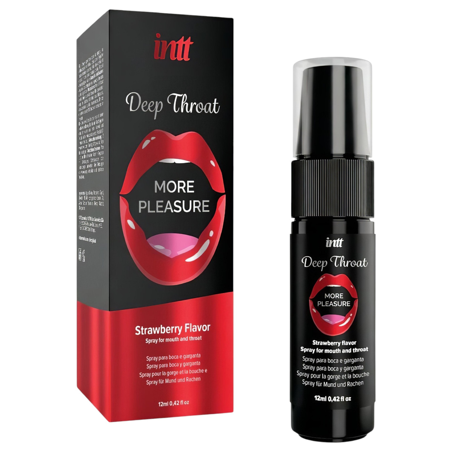 intt Deep Throat - sprej za duboko grlo - jagoda (12 ml)