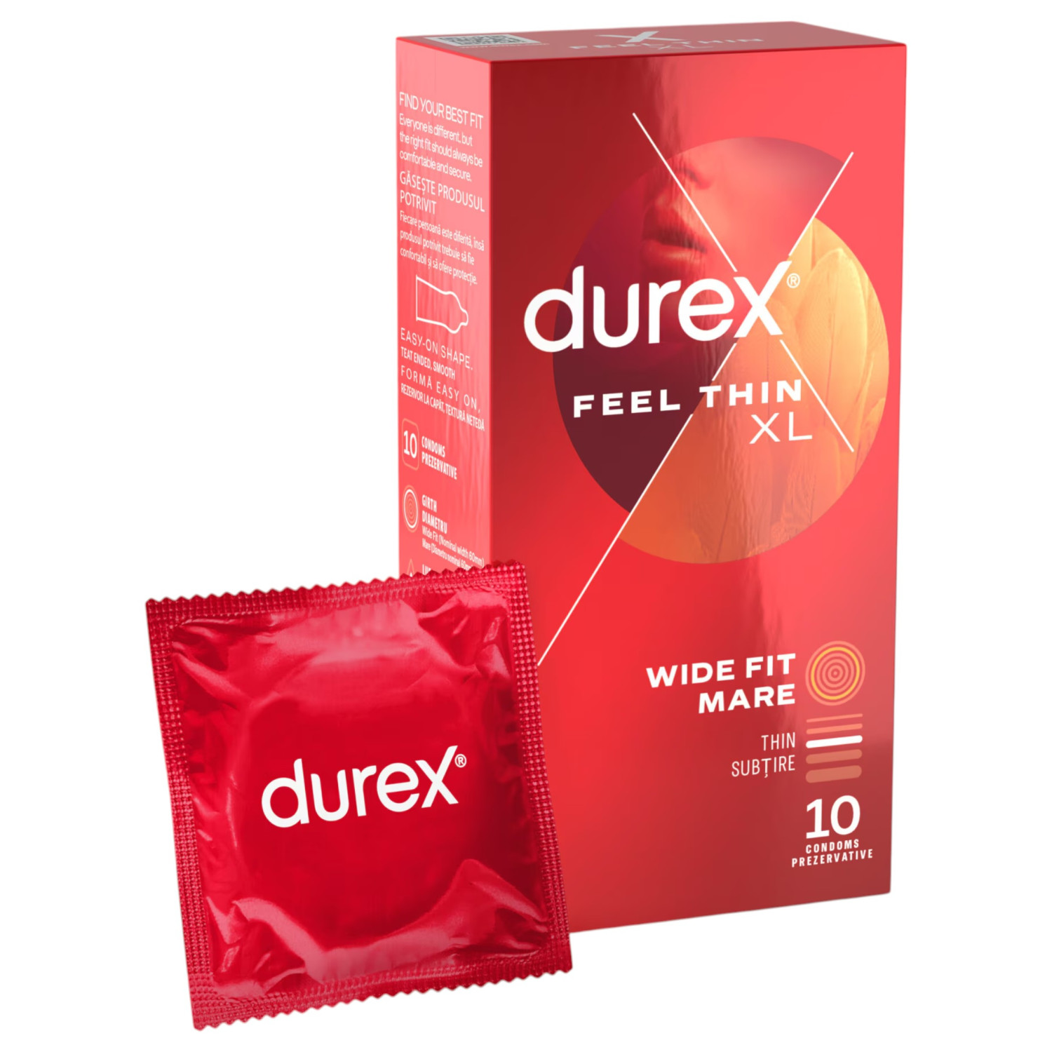 Durex - prezervativi Feel Thin XL - prirodan osjećaj - 10 komada