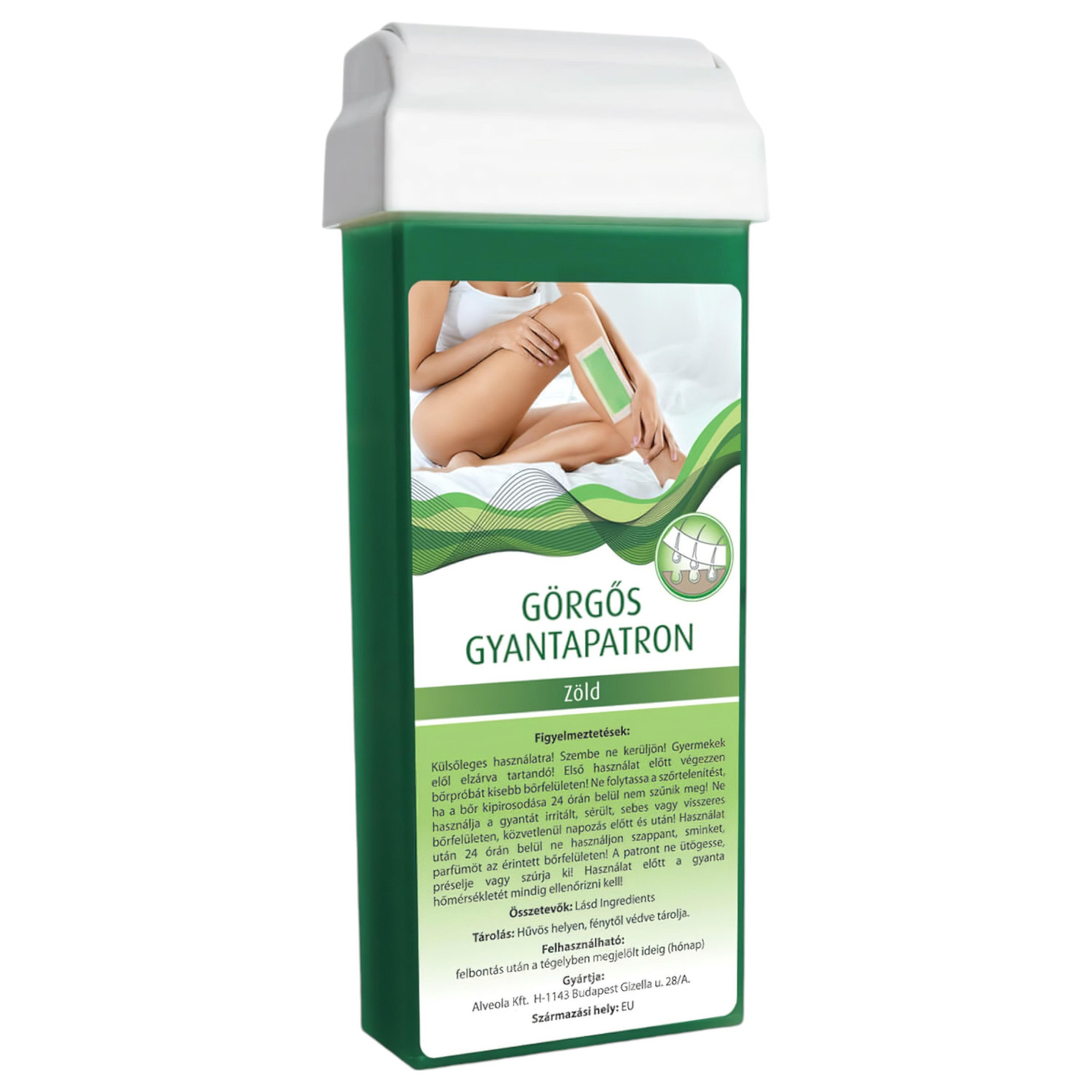 X-Epil - Patrone s valjkom - široka glava valjka (100 ml, zelena)