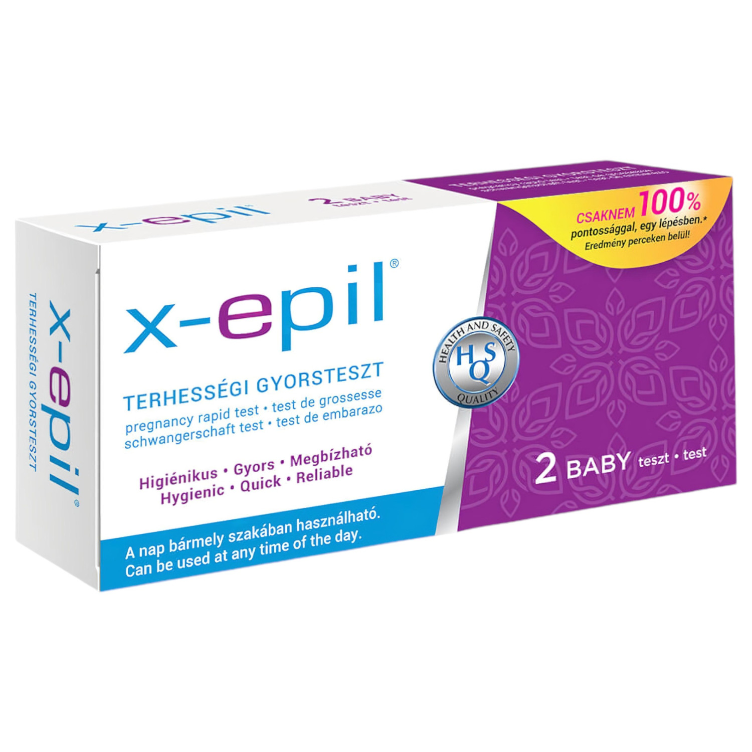 X-Epil - test za trudnoću - brzi rezultat - 2 komada