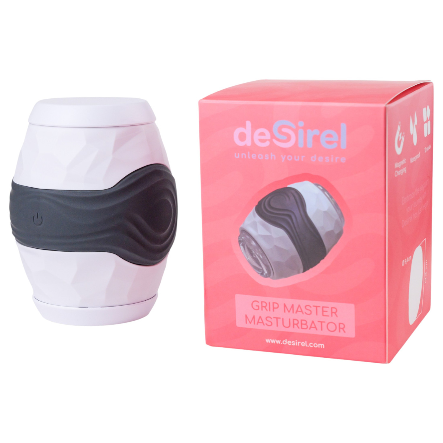 Desirel Grip Master - masturbator s čvrstim stiskom - siva