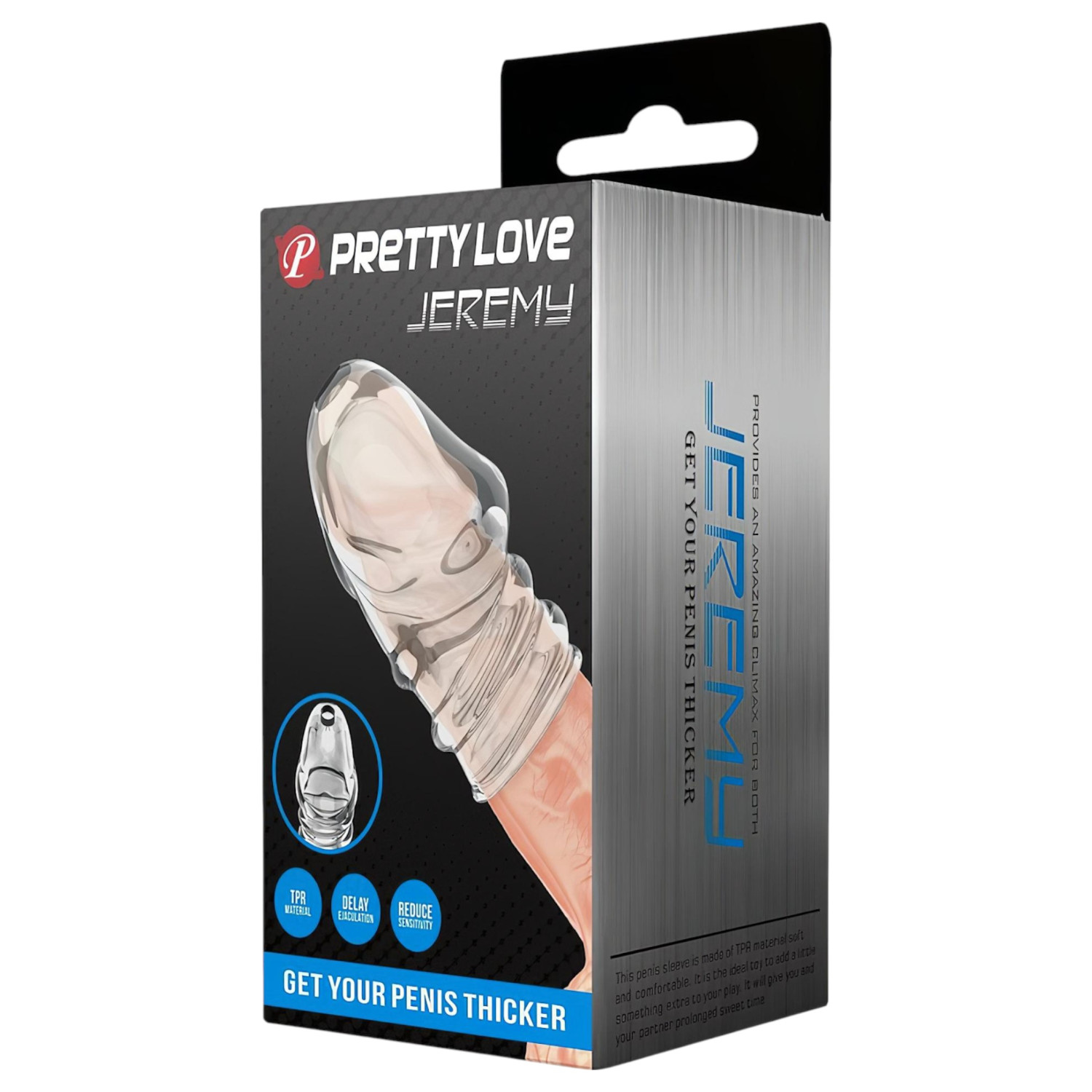 Pretty Love Jeremy - penis navlaka (prozirna)