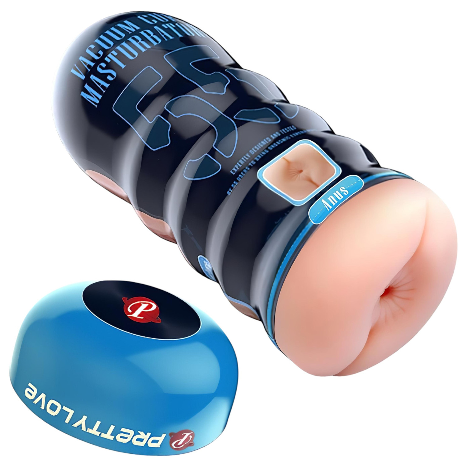 Pretty Love Vacuum Cup - realistična umjetna guza masturbator (boja kože)