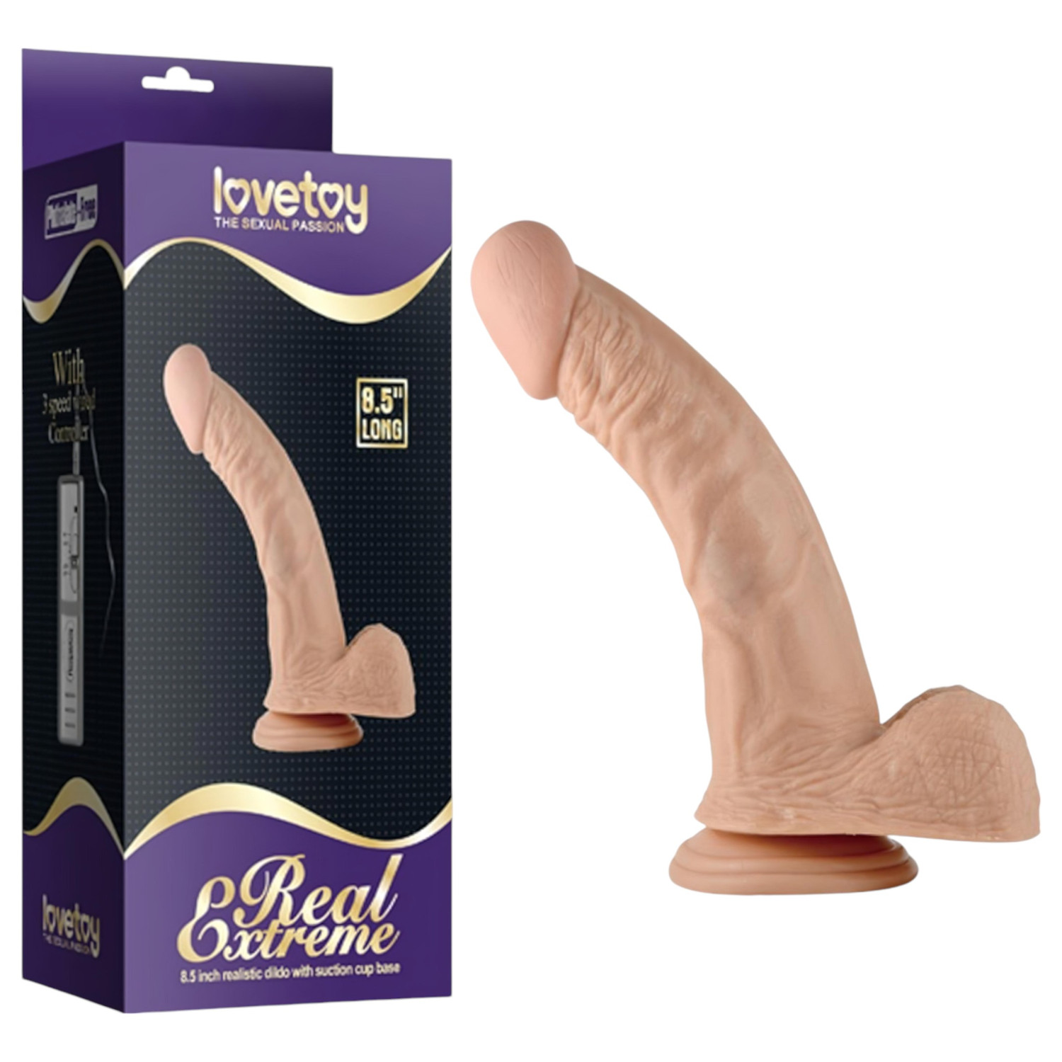 Lovetoy Real Extreme - G-točka dildo - 21 cm - prirodna boja