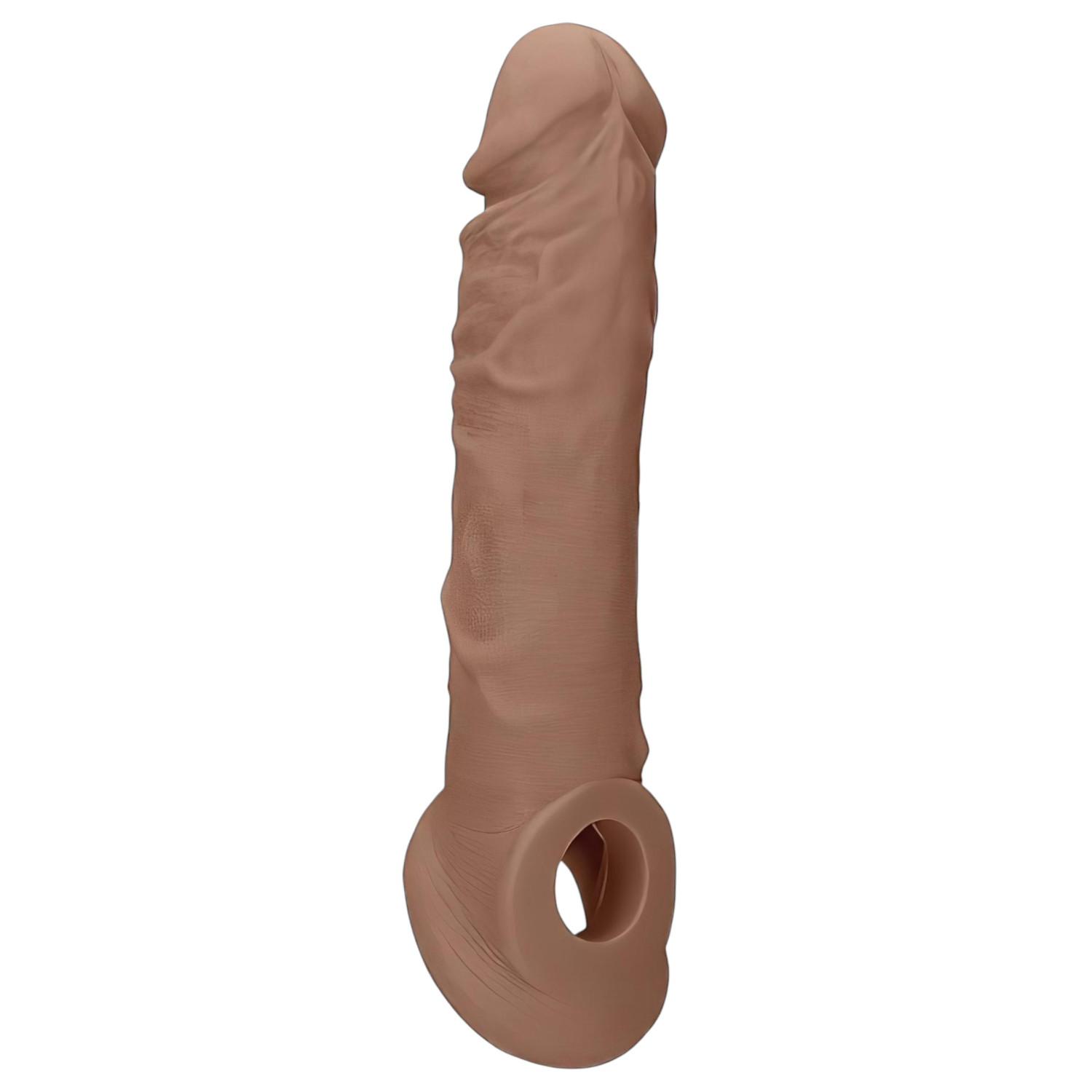 RealRock - navlaka za penis - 21 cm - tamnija prirodna boja
