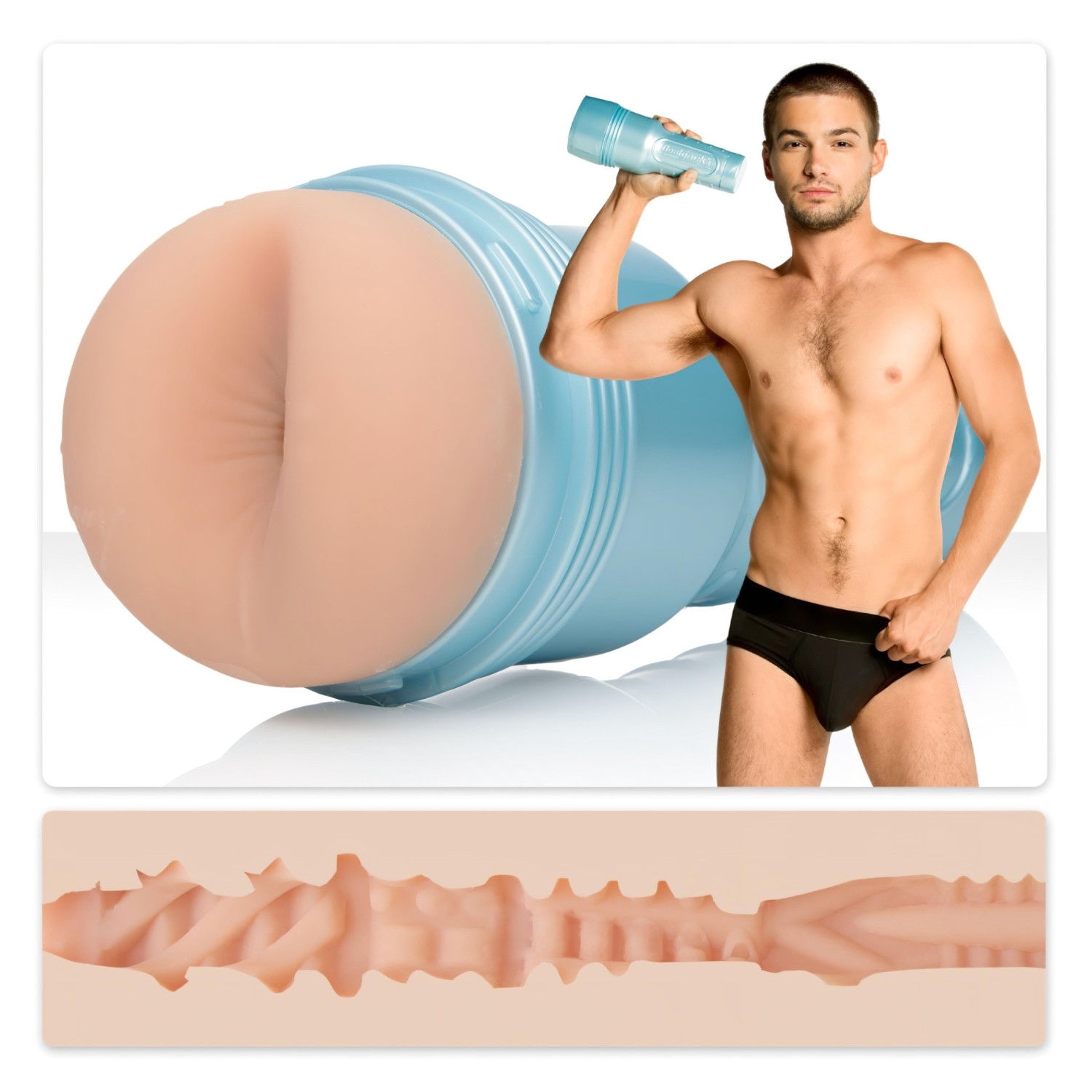 Fleshjack Johnny Rapid Man - realistični masturbator za anal - prirodna boja