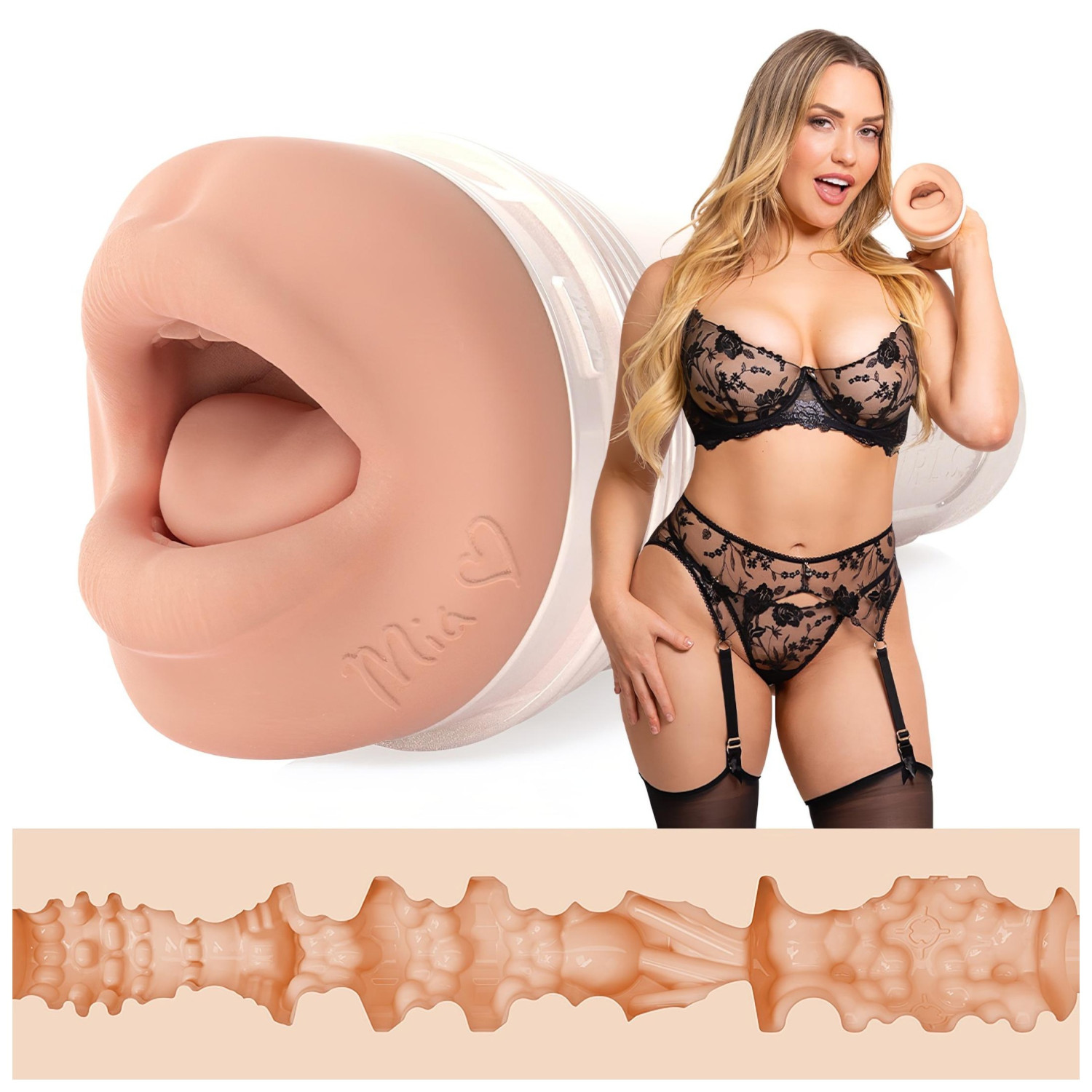 Fleshlight Mia Malkova - realistični masturbator u obliku usta - natur