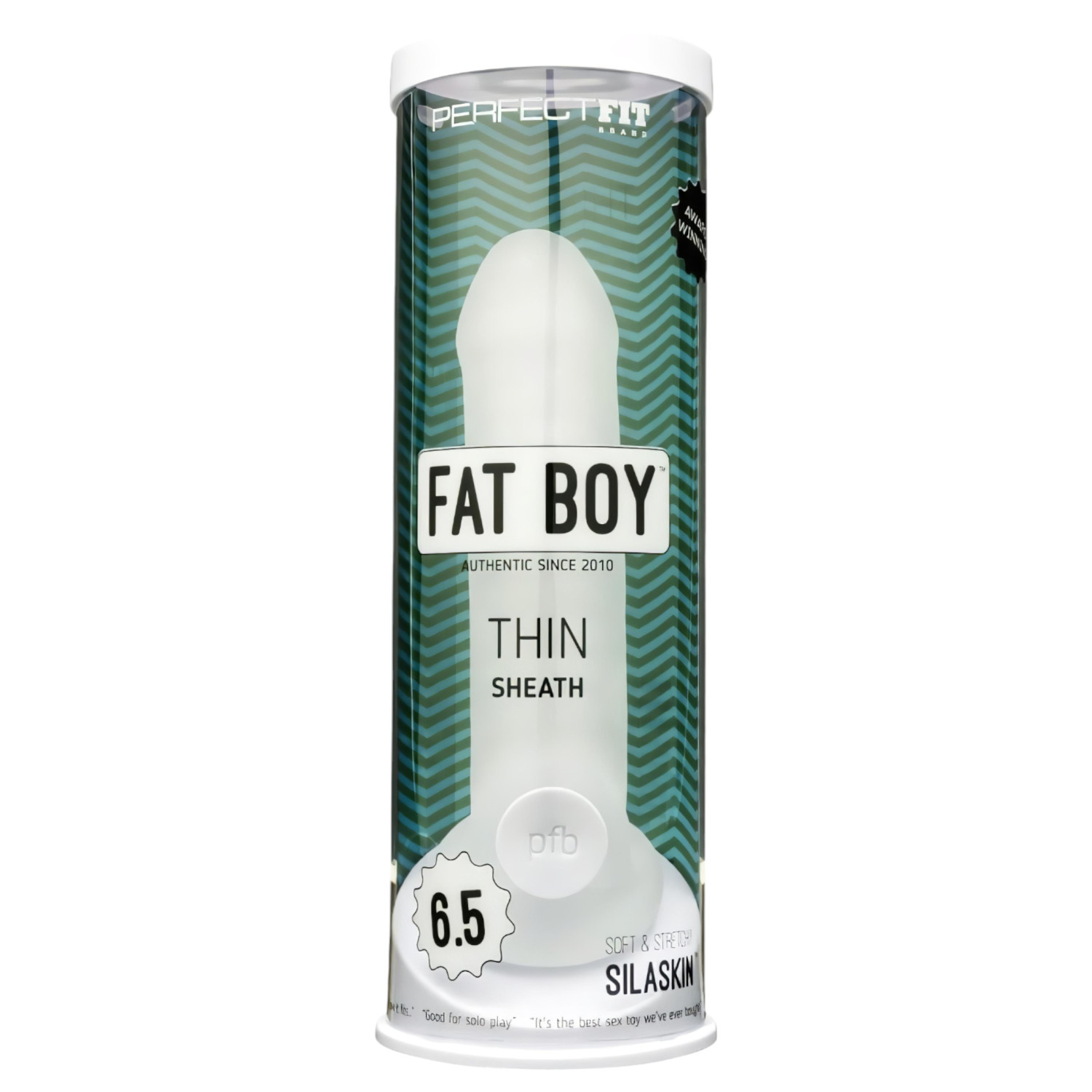 Perfect Fit - Fat Boy Thin - navlaka za penis (17 cm, bijela)