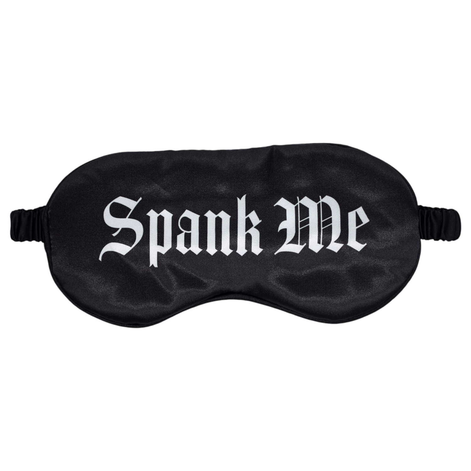 Auu! - satenska maska za oči s natpisom "Spank Me" (crna)