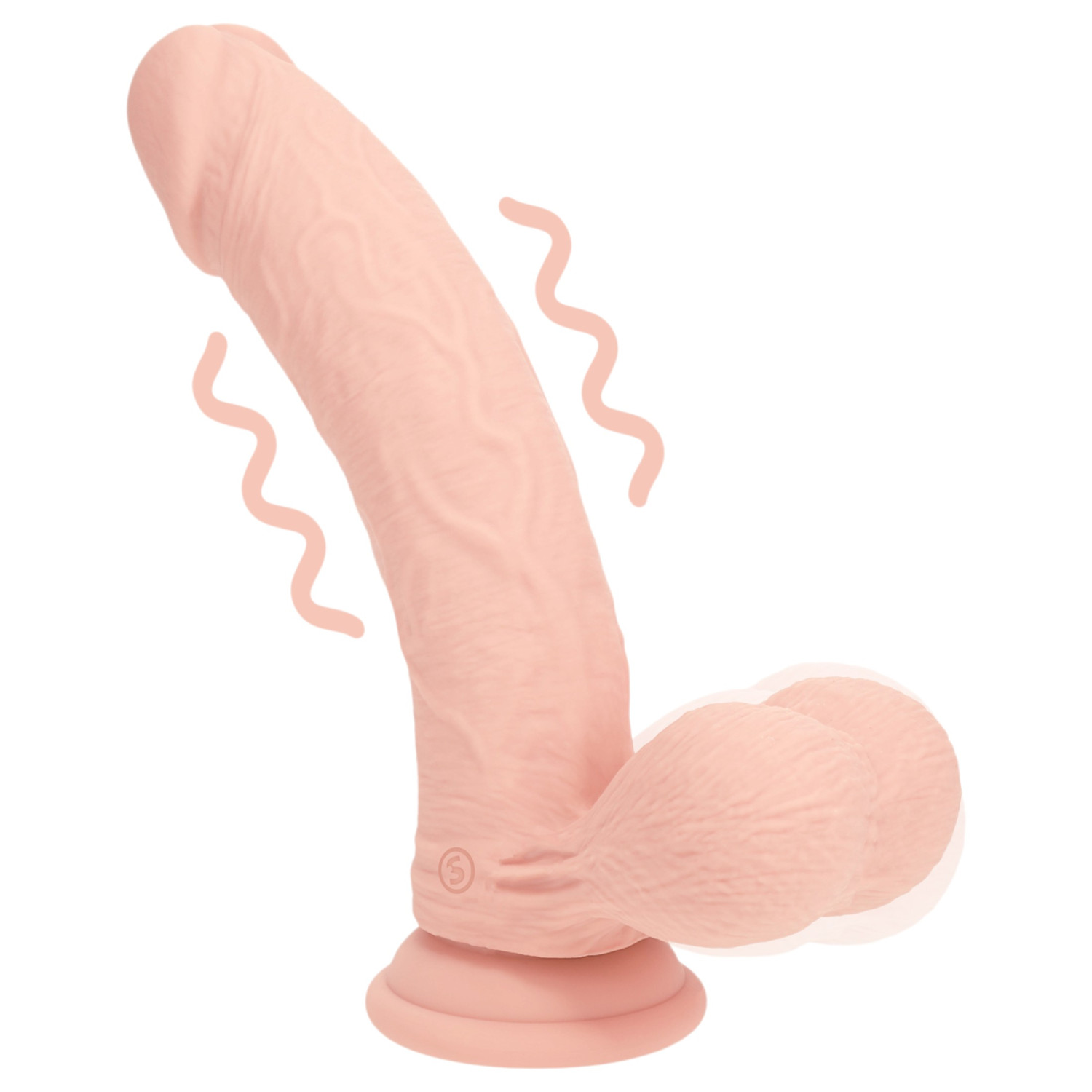RealRock - dvostruke gustoće realistični vibrator (boja kože) - 15 cm