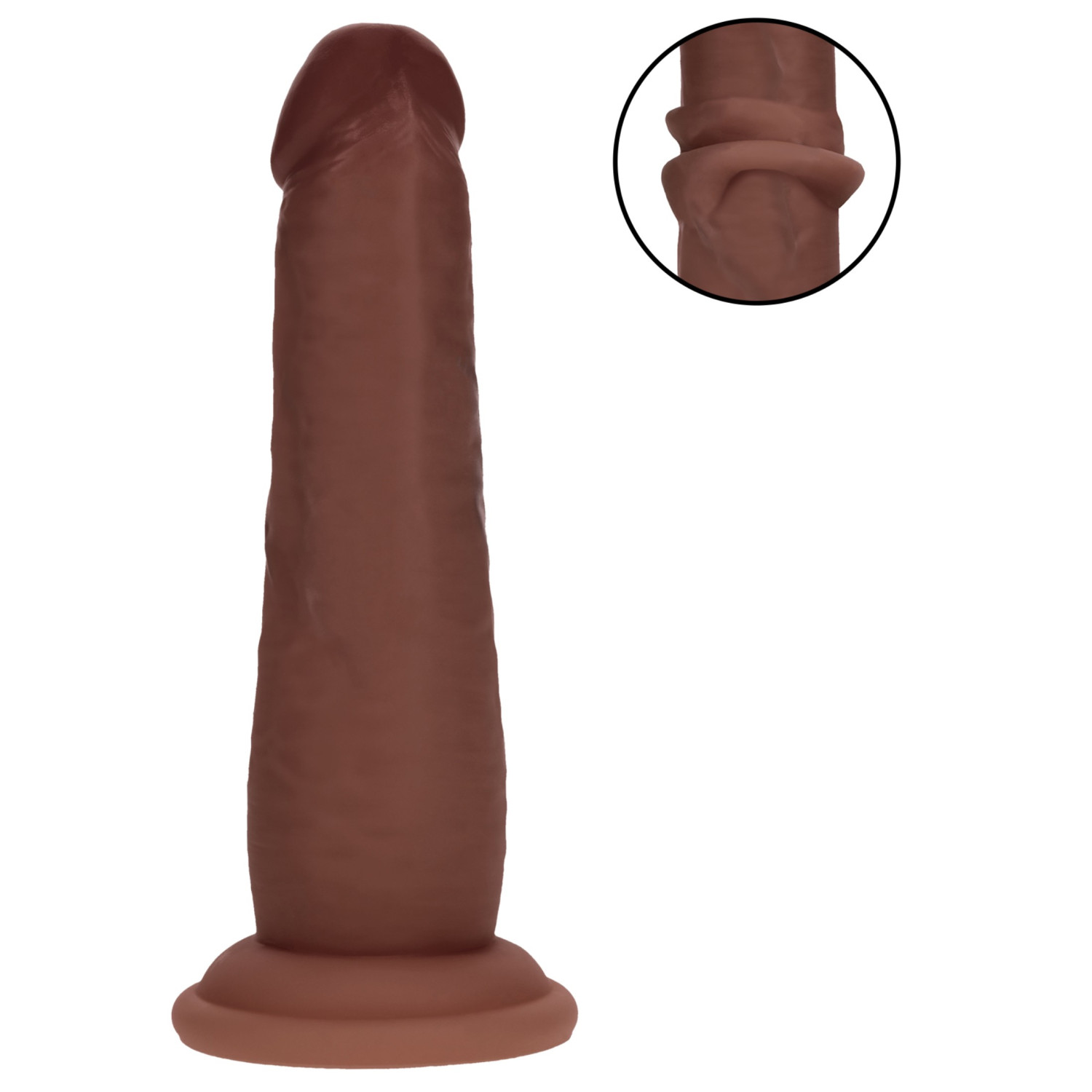 RealRock - dvostruke gustoće realistični dildo (smeđi) - 15,5 cm
