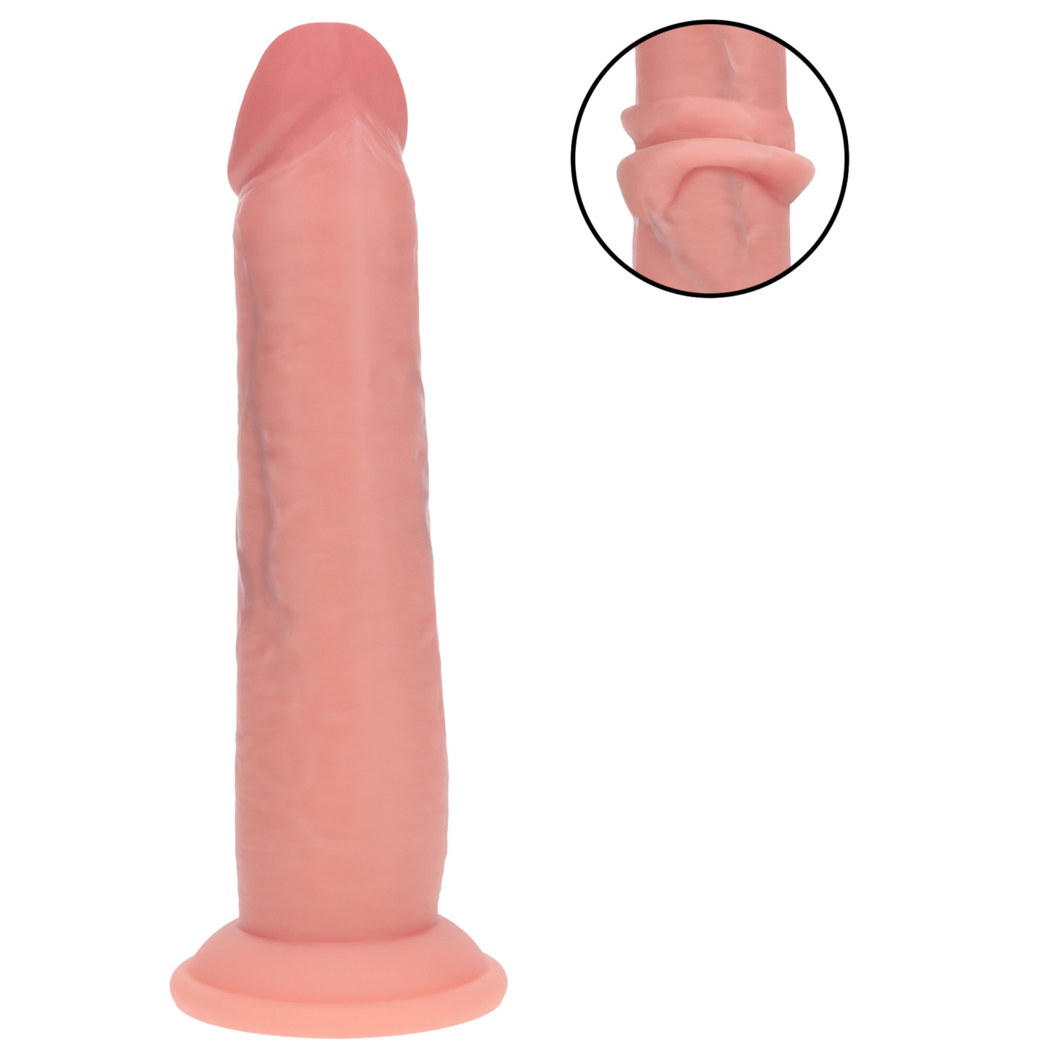 RealRock - dvostruke gustoće realistični dildo (boja kože) - 20,5 cm