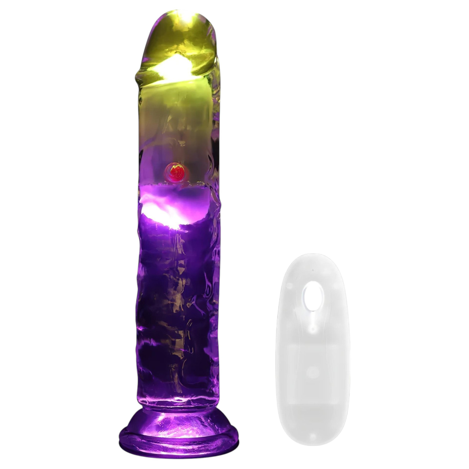 REALROCK - vibrator s LED svjetlom - 15 cm