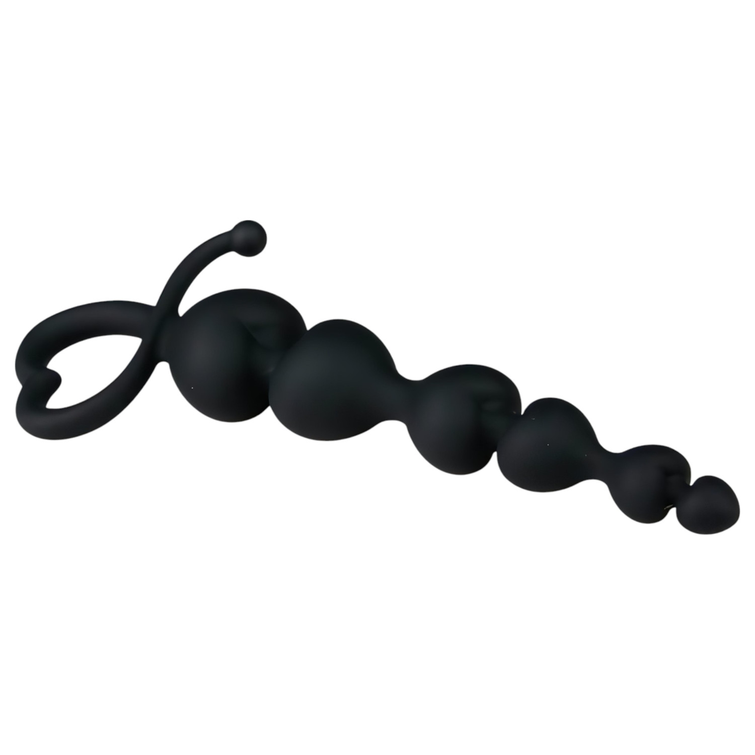 EasyToys - perlasti analni dildo (crni)