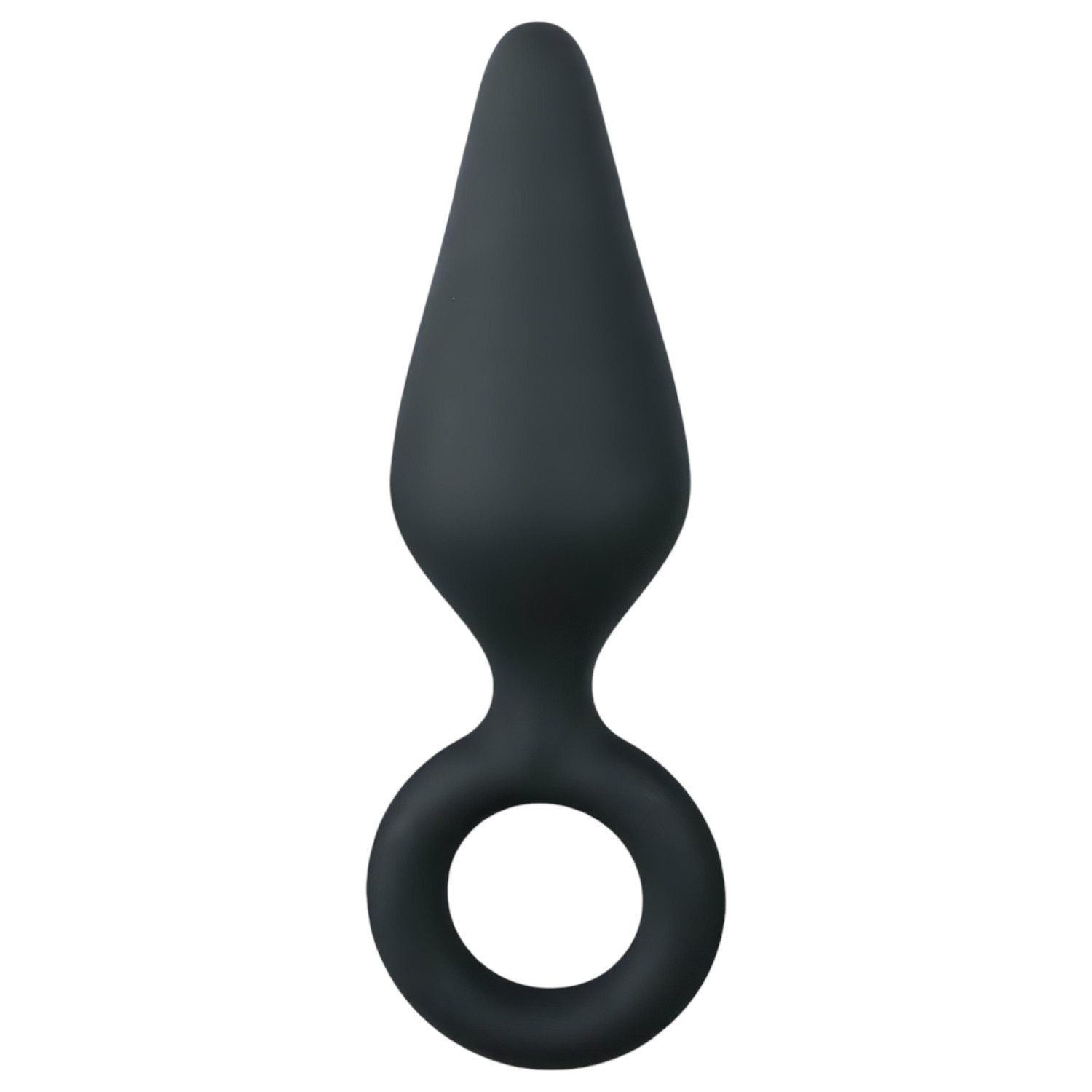 Easytoys - analni čep s prstenom - srednji - crni