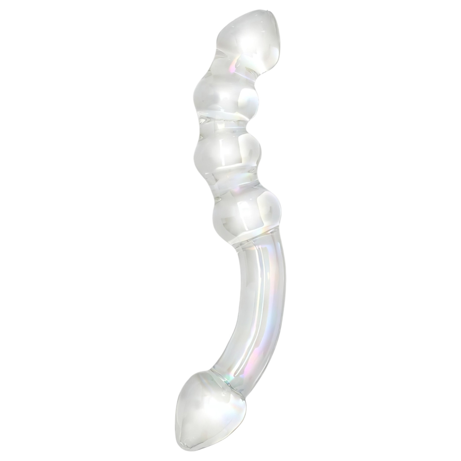 Rimba Xena - dupla stakleni dildo - prozirno