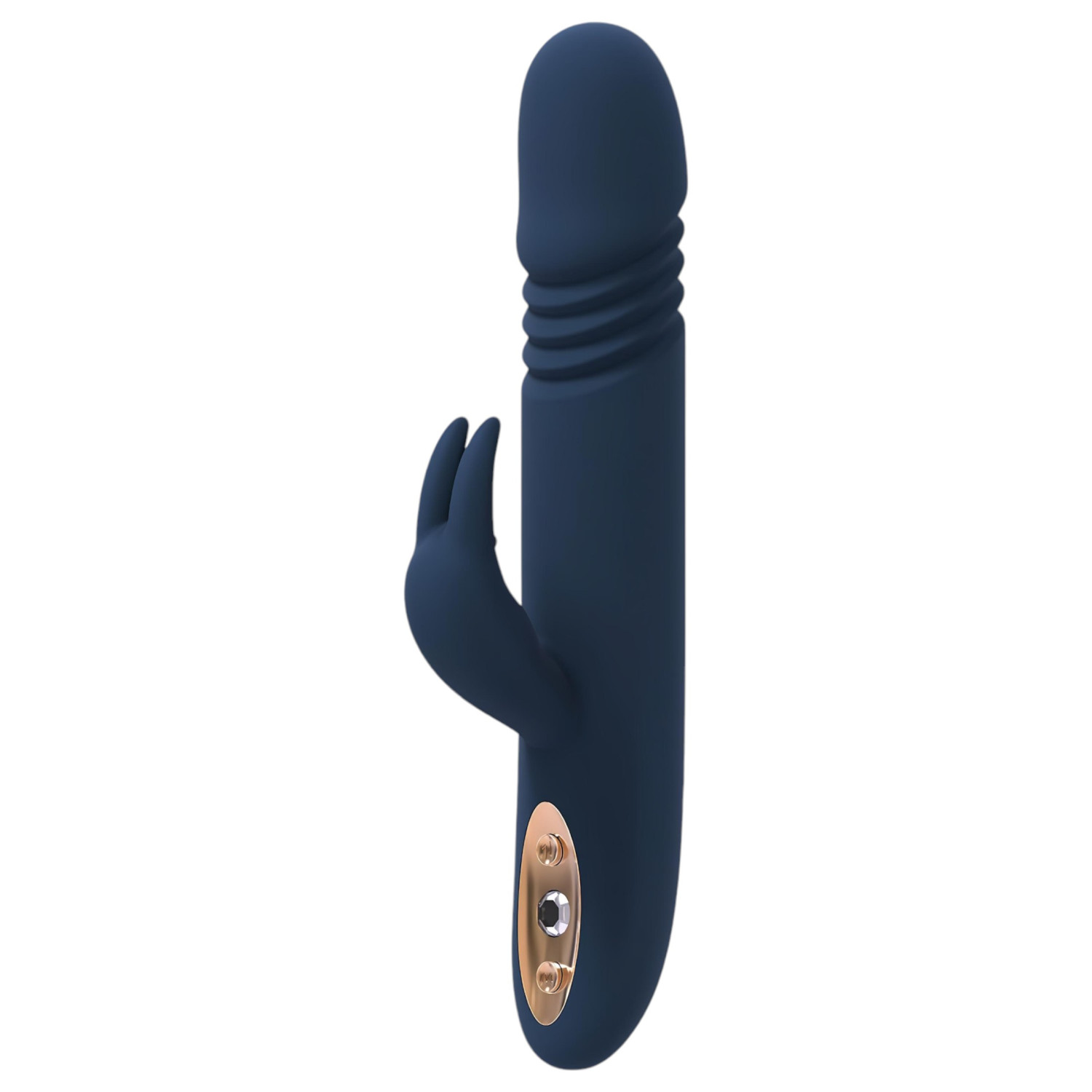 Goddess Zephyros - vibrator s klitoralnim nastavkom, vodootporan, plavi