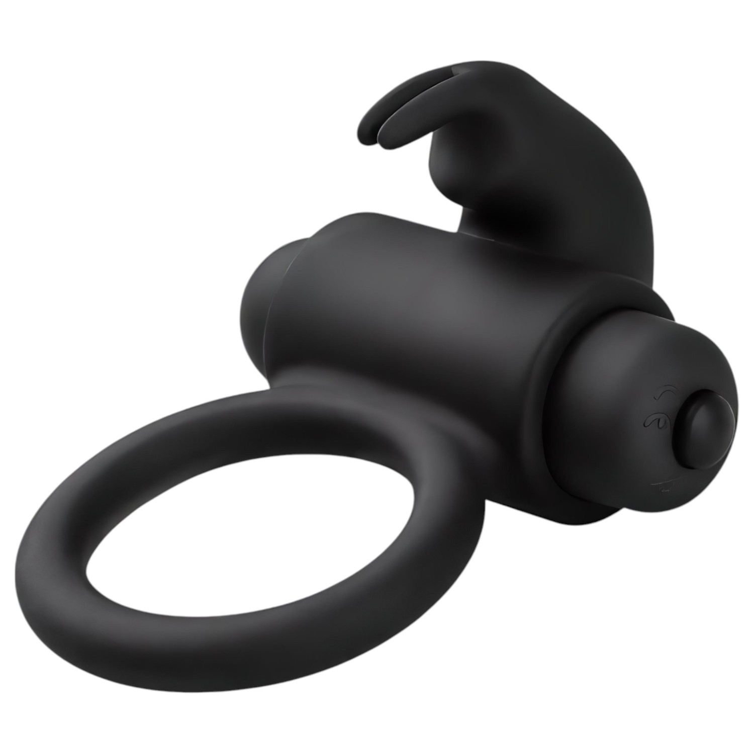 EasyToys Bunny - vibrirajući penis prsten - crni