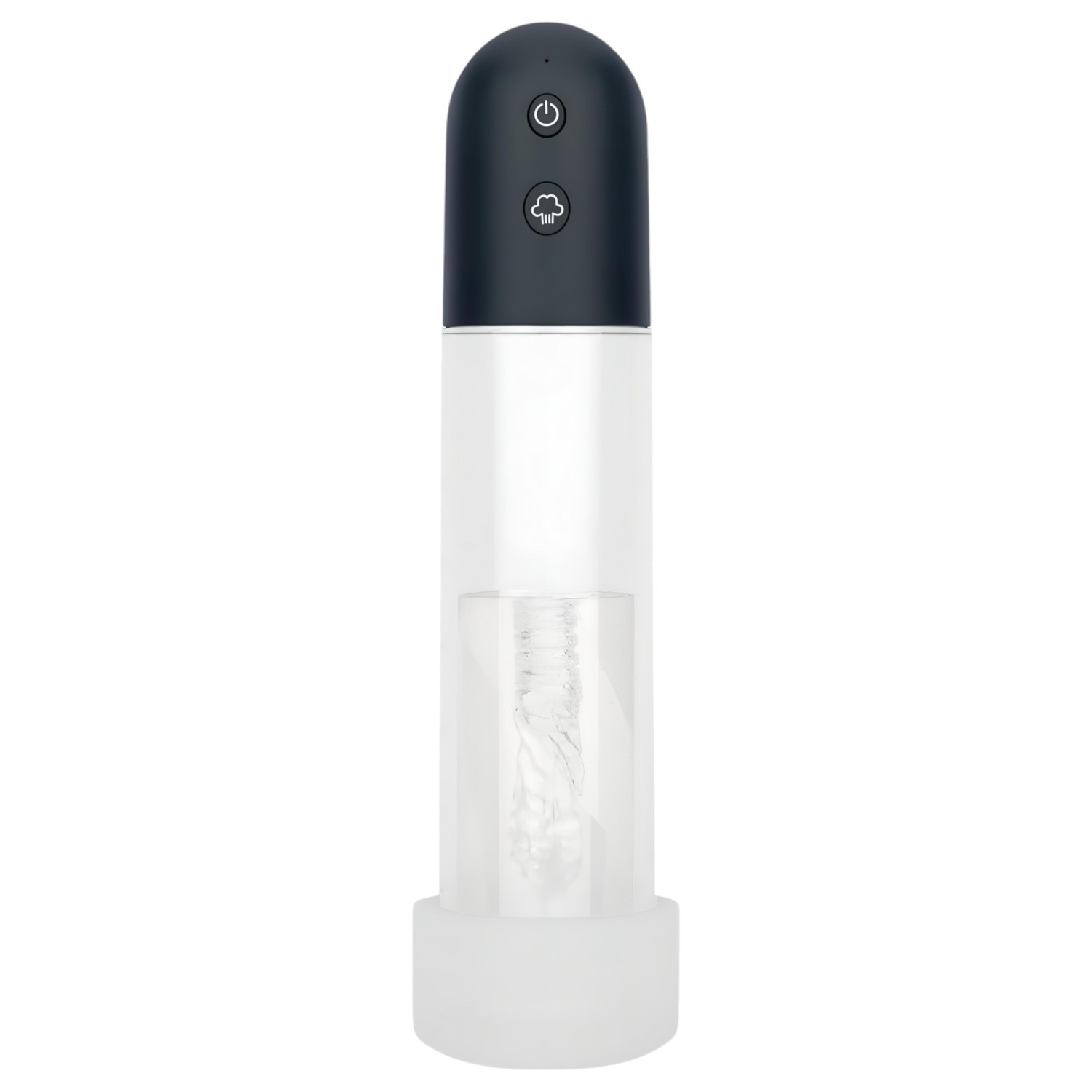 Boners - automatska penis pumpa masturbator (prozirno-crni)