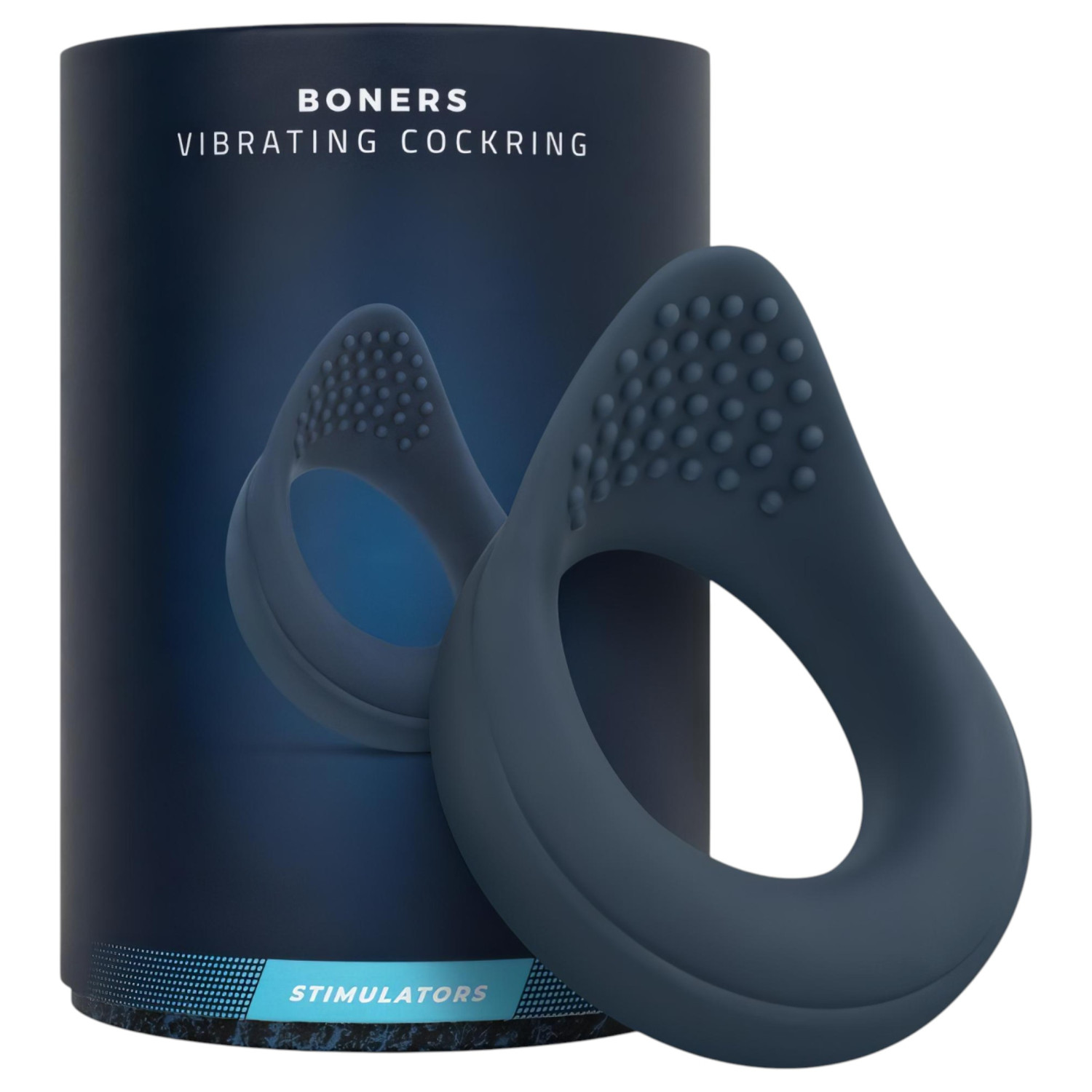 Boners - vibrirajući penisni prsten (plavi)