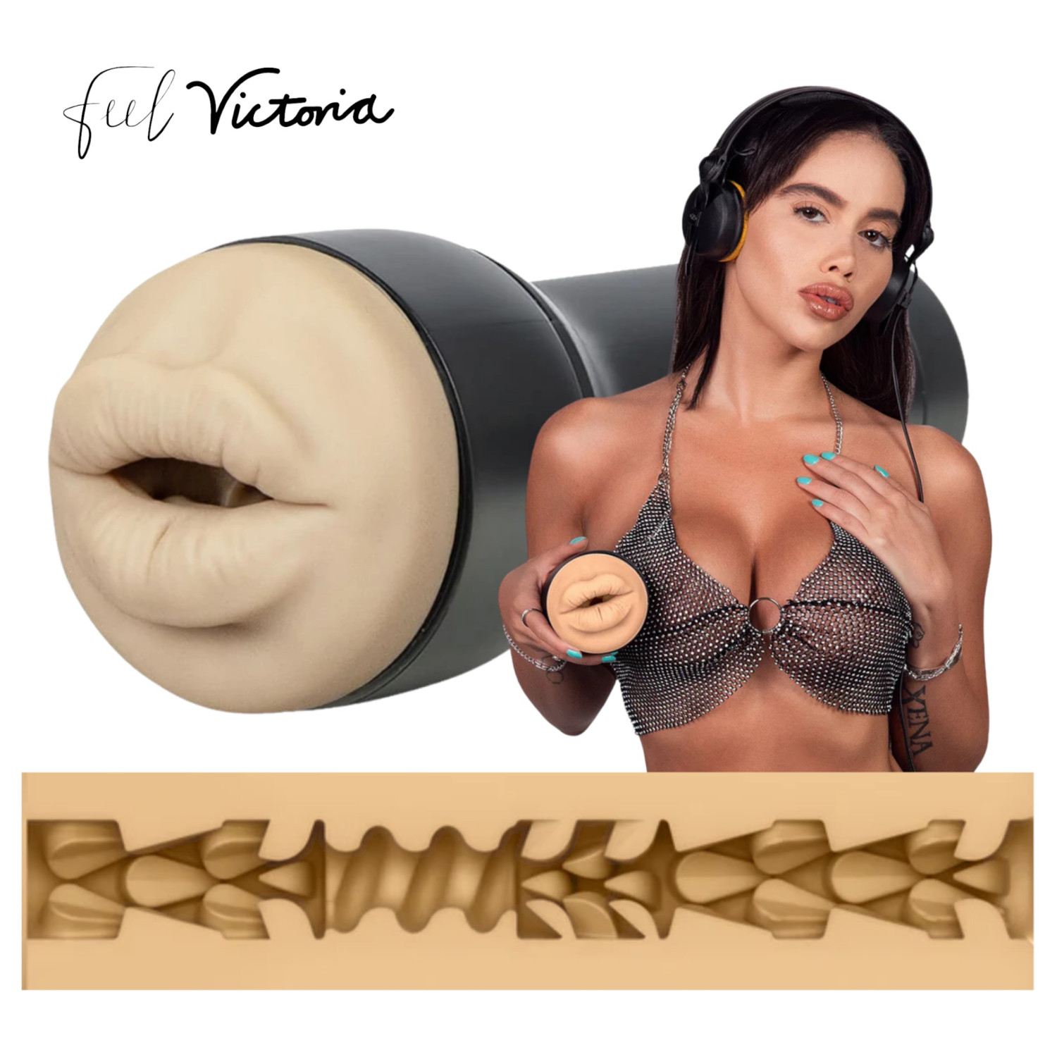 Kiiroo Victoria June - umjetna vagina - kompatibilna s PowerBlowom (boja kože)