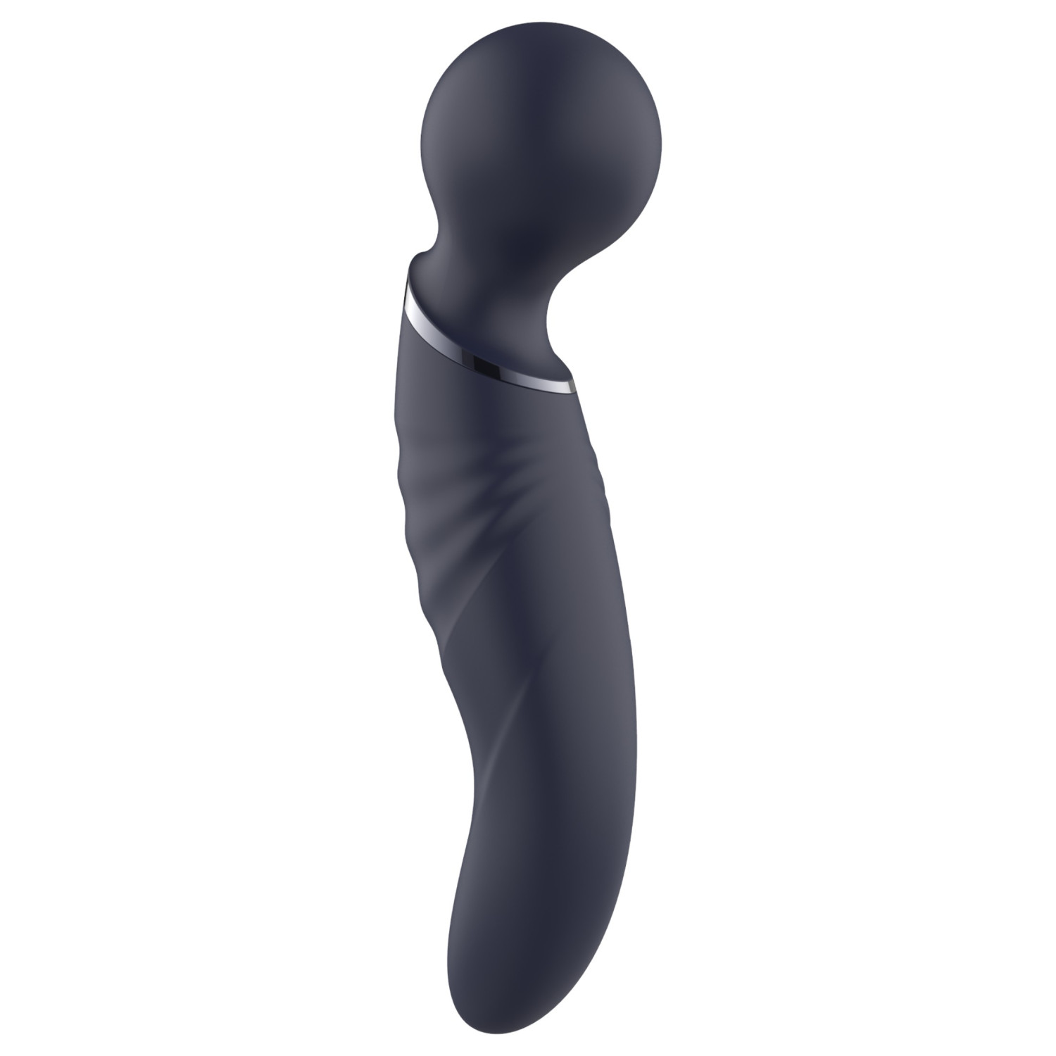 Glam - dvostrani wand vibrator (tamnosiva)