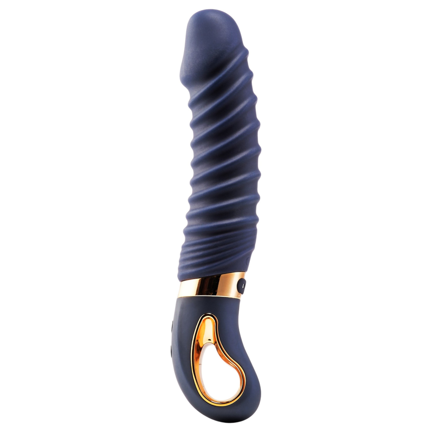 Goddess - rebrasti vibrator s grijanjem (tamno plavi)