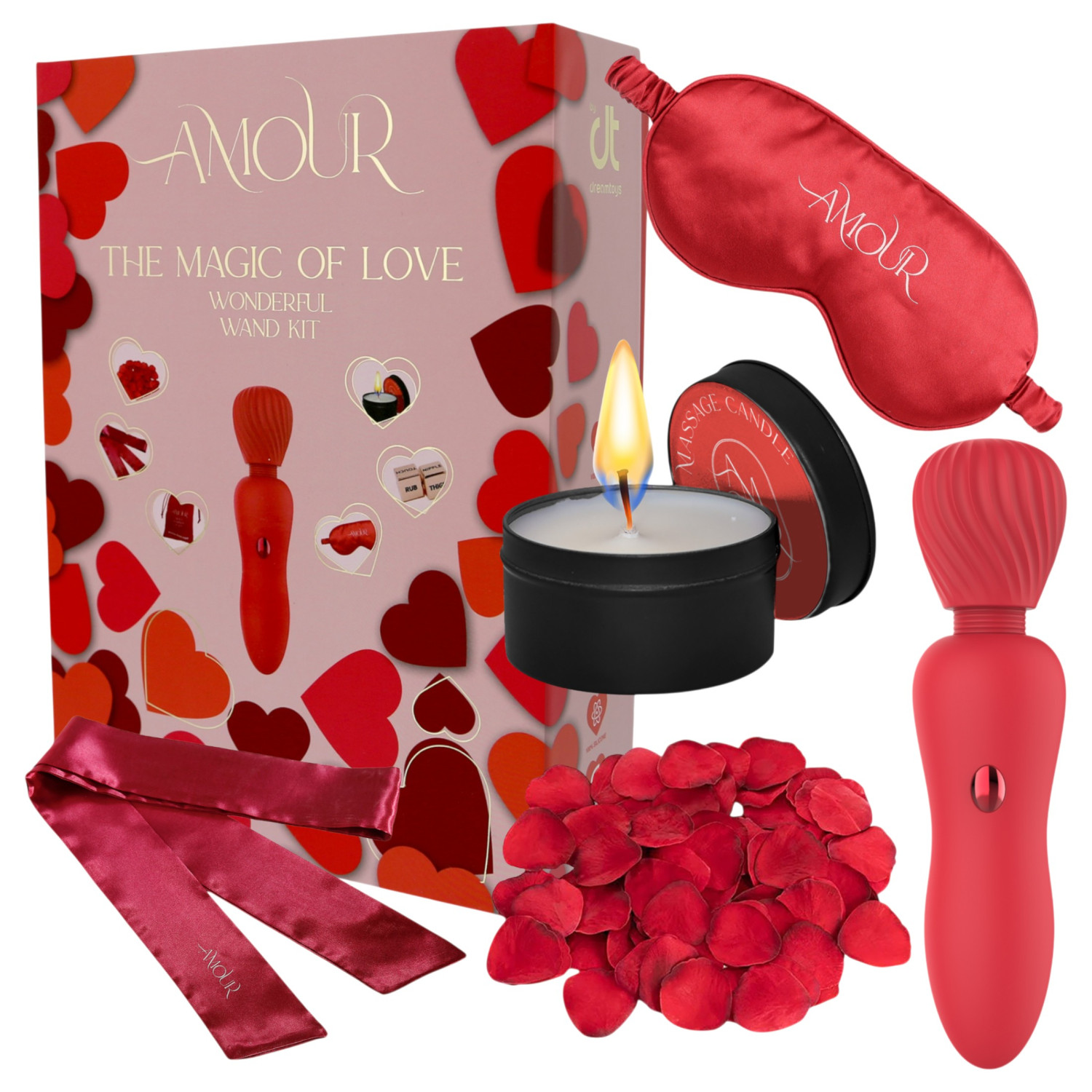 Dreamtoys Amour - set s wand vibratorom (crveni)