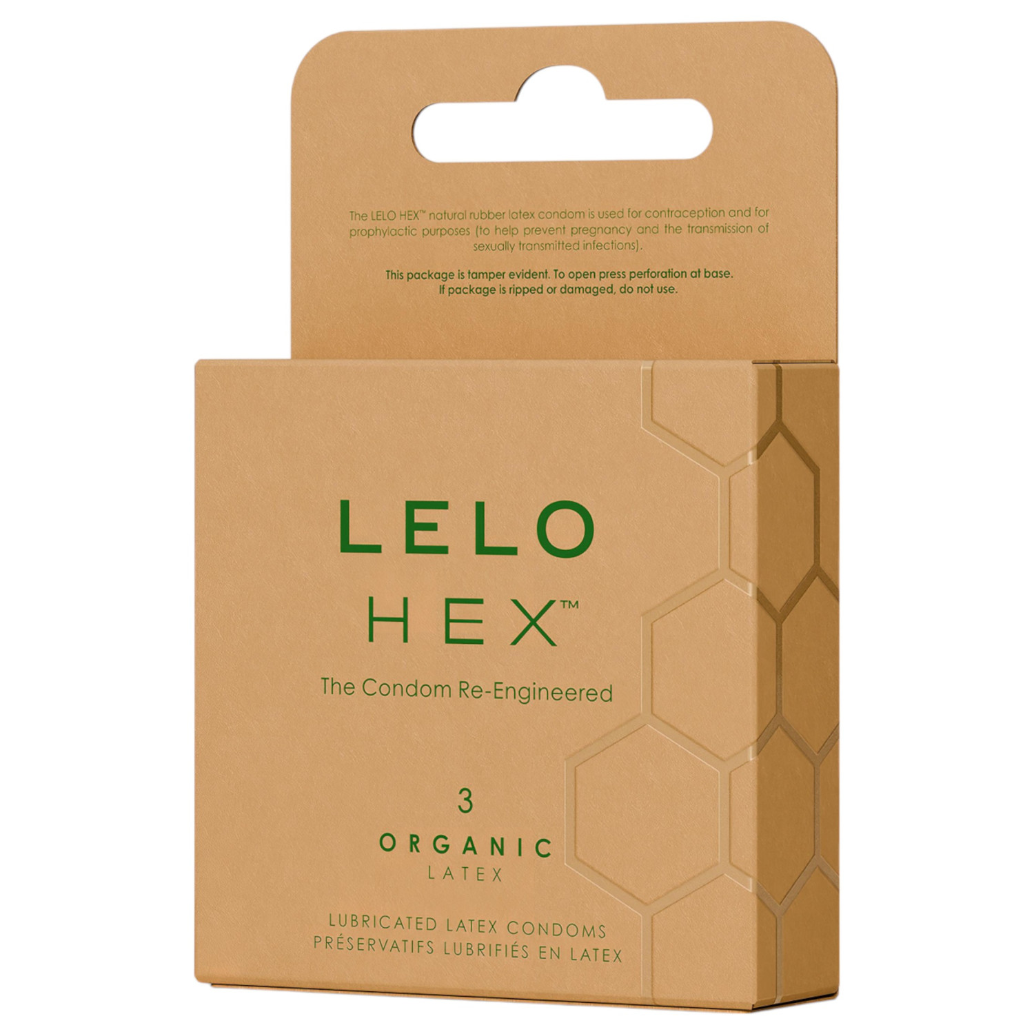 LELO Hex Organic - kondom za potenciju - organski lateks - 3 komada